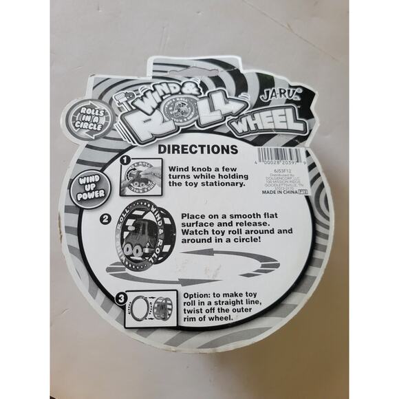 NIP Vintage 1990s Ja-Ru Toys Wind-Up & Roll Train Wheel Toy Unused in Package - Picture 6 of 8